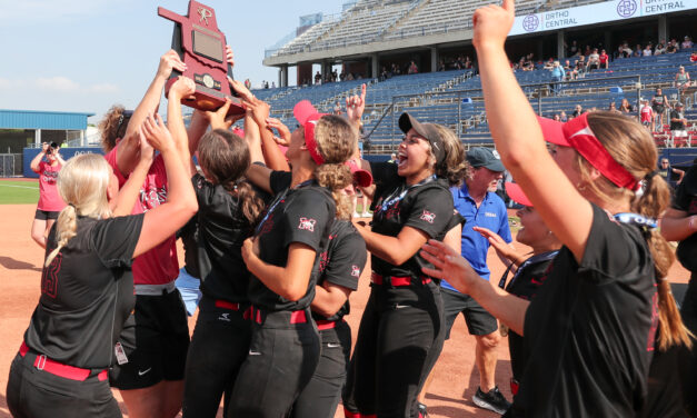 Mustang captures Class 6A state title with 14-3 win over Southmoore; Rowe hits walk-off homer in final at-bat